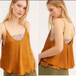 Free People Intimately / "Turn It On" Sequined Layered Cami / Sz s